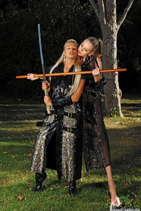UK babes Ashley Bulgari & Danielle Maye get naked during martial arts training